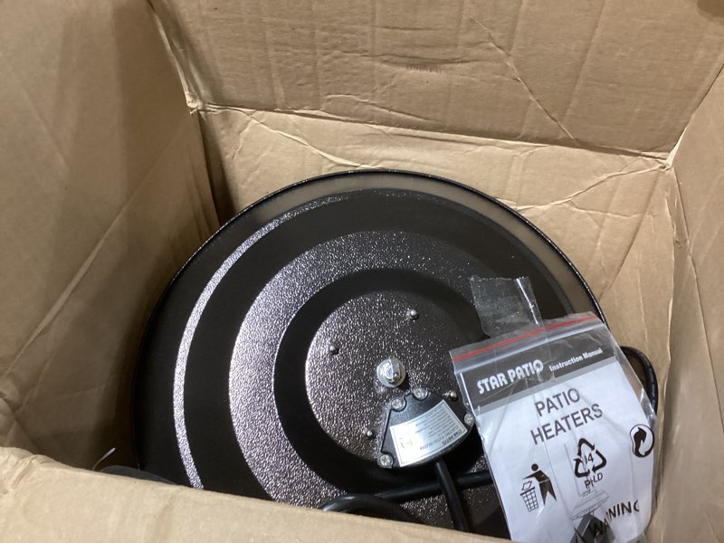 Condition photo showing Good Condition for Star Patio Electric Patio Heater, Outdoor Heaters with Remote Control & Touch Switch, 600W/900W/1500W Infrared Ceiling Heater with Hammer Tone Bronze Finish, IP44 Waterproof, STP1566-C-NN2025