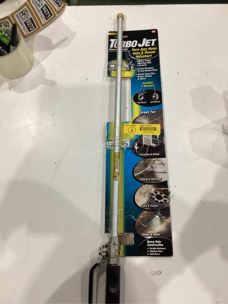 Condition photo showing As Is for turbo jet hose attachment 2 -pattern rear trigger nozzle item #889266 | model #tjet-pd36