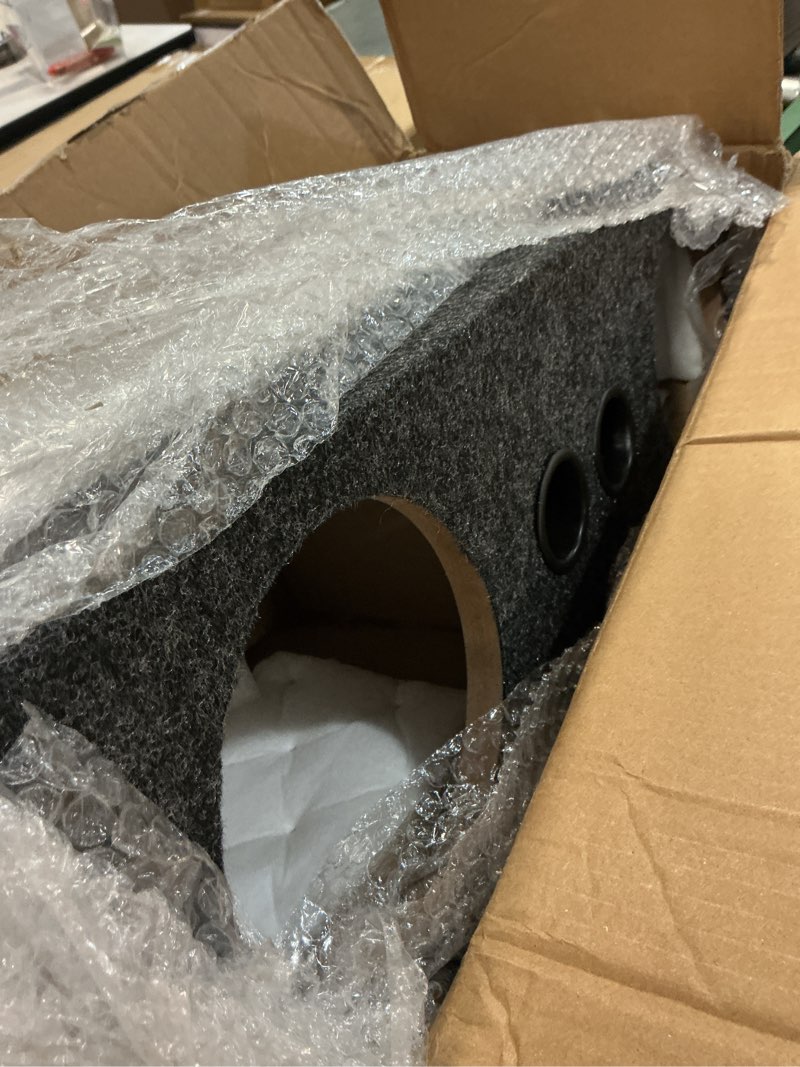 Condition photo showing Good Condition for 6.5 inch car audio enclosure box, sealed covered car audio vehicle speaker box with 2 slot port vent for improves stereo and sound system accessories
