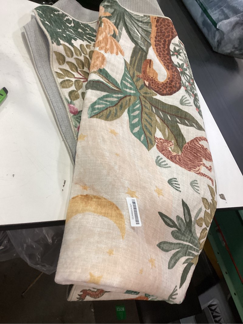 Condition photo showing As Is for GarveeHome 5x7 Jungle Area Rug Washable Rugs for Living Room Bedroom, Soft Low Pile Non Slip Accent Floor Mat Animal Print Throw Rug Indoor Carpet Dining Room Playroom Beige 5' x 7' (Rectangular)