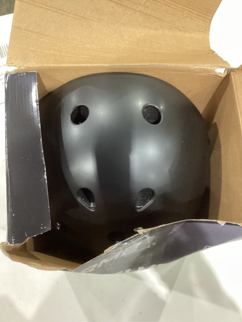 Condition photo showing As Is for Kids Bike Helmet Set, Adjustable Helmet for Ages 2-3-5-8-14 Year Boys Girls, Toddler Pad Set with Knee and Elbow Pads for Bike, Roller, Skating, Scooter, Longboard and More Sports, 6 Color M: 21.3"-22.4"/8-14 years old Black