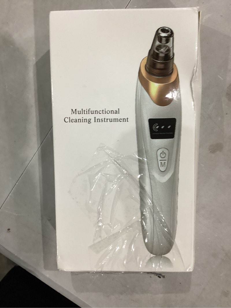 Condition photo showing New/Like New for 2026 pore vacuum, usb rechargeable blackhead remover vacuum,3 levels adjustable pore vacuum blackhead remover, with 5 suction power,6 probes,face vacuum pore cleanser for women & men-white