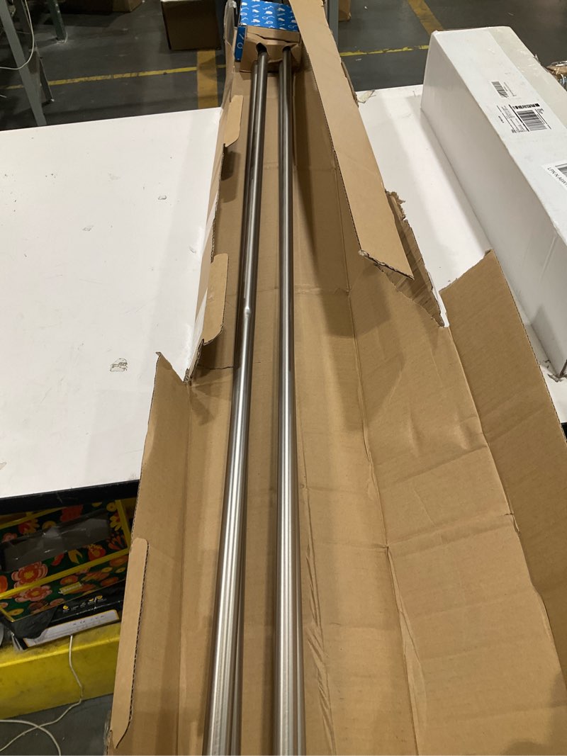 Condition photo showing Good Condition for umbra twilight double curtain rod set – wrap around design ideal for blackout or room darkening panels, 66 to 144 inches, nickel nickel 66" to 144"