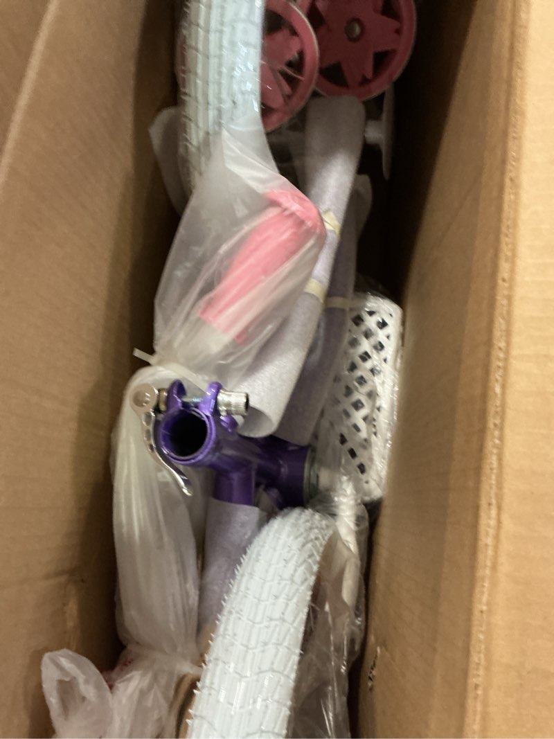 Condition photo showing New/Like New for JOYSTAR Angel Girls Bike for Toddlers and Kids Ages 2-13 Years Old, 12 14 16 18 20 Inch Kids Bike with Training Wheels & Basket, 20 24 Inch Girls Bicycle with Handbrake & Kickstand Purple 16 Inch With Training Wheels