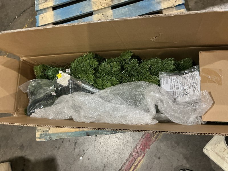 Condition photo showing Good Condition for national tree company 7.5ft. downswept douglas®fir pencil slim tree with clear lights