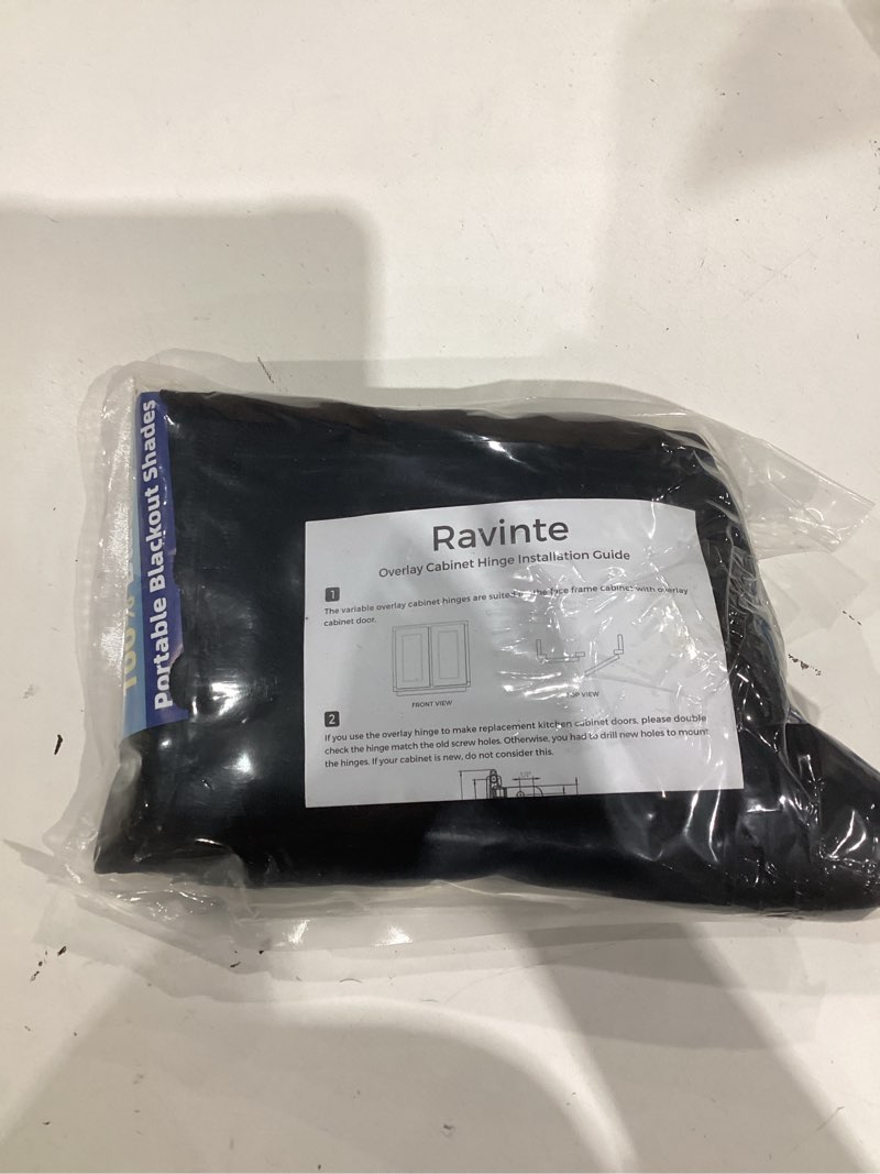 Condition photo showing Good Condition for Sumobaby Blackout Curtains for Bedroom Portable 84”x59”Black Out Window Cover with Heat-Resistant Hook&Loop Tape,100% Blackout Shades,NoDrill Blinds for Windows DIY Cut Fit for Nursery&Dorm Room,Black Black 59"W x 84"H