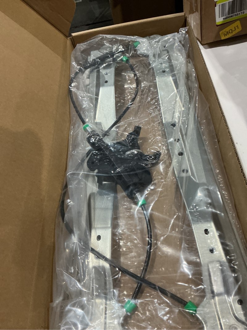 Condition photo showing As Is for front driver side power window regulator without motor fit for 2008-2016 town & country, dodge grand caravan, ram c/v, routan, 749-508