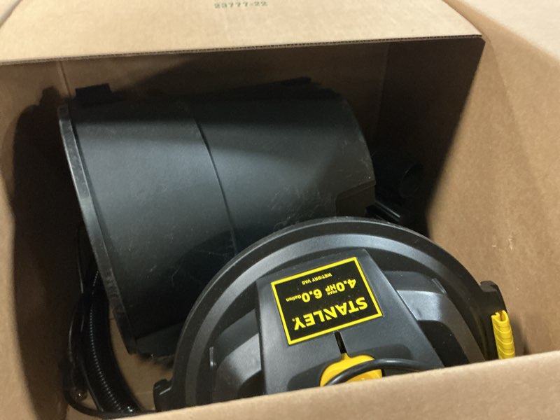 Condition photo showing As Is for stanley - sl18116p wet/dry vacuum, 6 gallon, 4 horsepower black black 6 gallon, 4.0 hp ac wet/dry vacuum