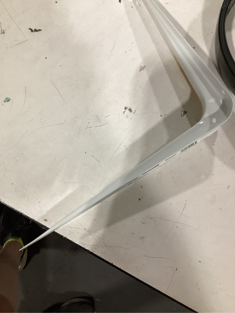 Condition photo showing Good Condition for project source 9.5-in l x 1.875-in w x 7.25-in d white shelf bracket