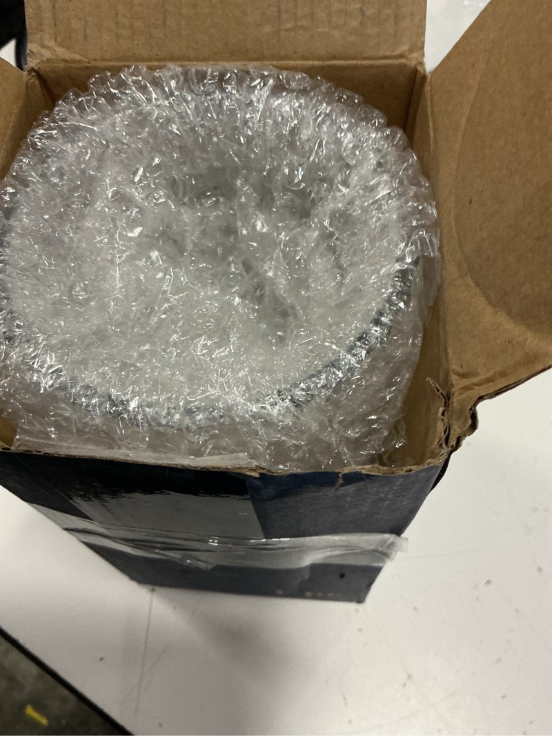 Condition photo showing New/Like New for vanenjoy pedestal base glass vase wide mouth vases for flowers, embossed flower vase decorative for home office wedding holiday party - 9 inches stripe