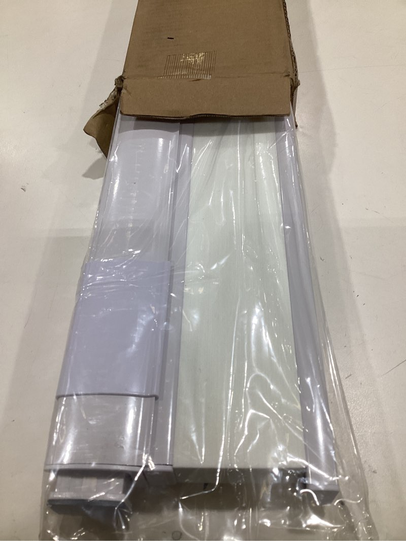 Condition photo showing As Is for persilux blackout roller shades for indoor window blinds,cordless,linen fabric,thermal insulated fabric uv protection shades for home,office,bedroom,door,blackout-cream,16" w x 64" h 16"w x 64"h blackout-cream