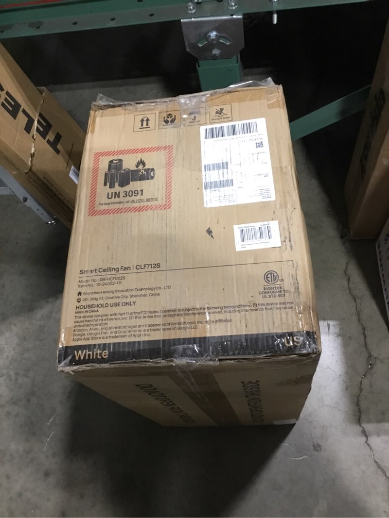 Condition photo showing Good Condition for Dreo Smart Ceiling Fans with Lights, Low profile Ceiling Fan with Alexa/App, 52'' Dimmable Lighting & Color Tuning, RGB Ambient Light for Living Room, Game Room, Easy Installation, Quiet, White