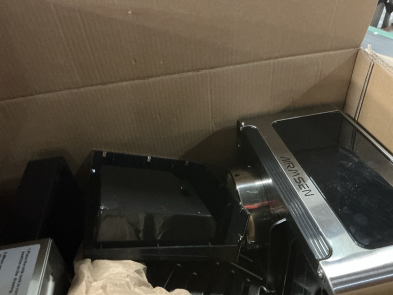 Condition photo showing Good Condition for airmsen 20 bar espresso machine with automatic milk frother, cappuccino & latte coffee maker with quick brew dual boiler (1350w + 1000w), stainless steel, 60oz water tank, touchscreen
