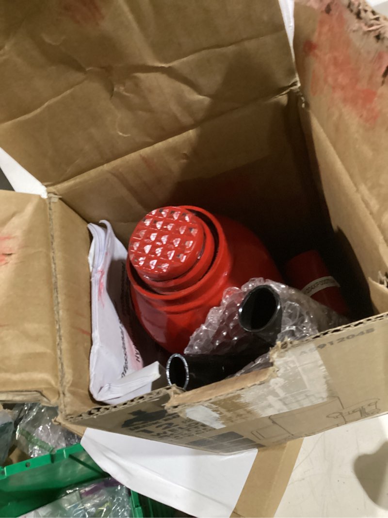 Condition photo showing Good Condition for bottle jack 12 ton (24,000 lbs) hydraulic car jack, fit for auto truck repair and house lift, red