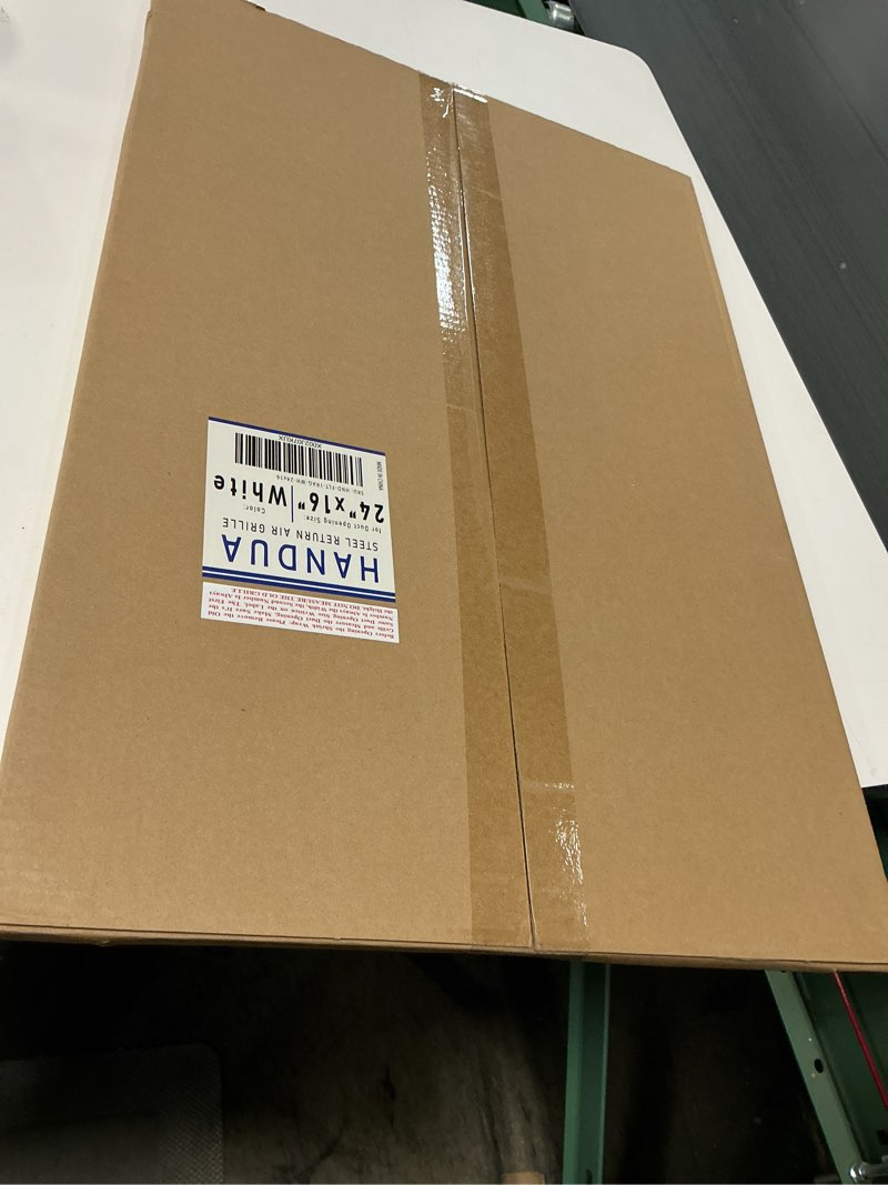 Condition photo showing New/Like New for 1 pack Handua 24\\\"W x 16\\\"H [Duct Opening Size] Steel Return Air Grille | Vent Cover Grill for Sidewall and Ceiling, White | Outer Dimensions: 25.75\\\"W X 17.75\\\"H for 24x16 Duct Opening 24\\\"W x 16\\\"H [Duct Opening]