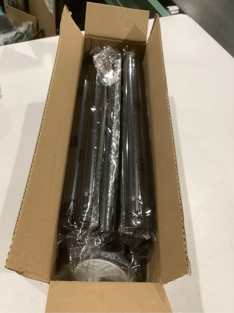 Condition photo showing Good Condition for Tension Curtain Rod Extra Long Outdoor Curtain Rod Black Shower Curtain Rods No Drilling 31-168 In?2.58-14Ft?Adjustable Spring Tension Rods Heavy Duty for Bathroom Patio Window Rust Proof 31-168" Black