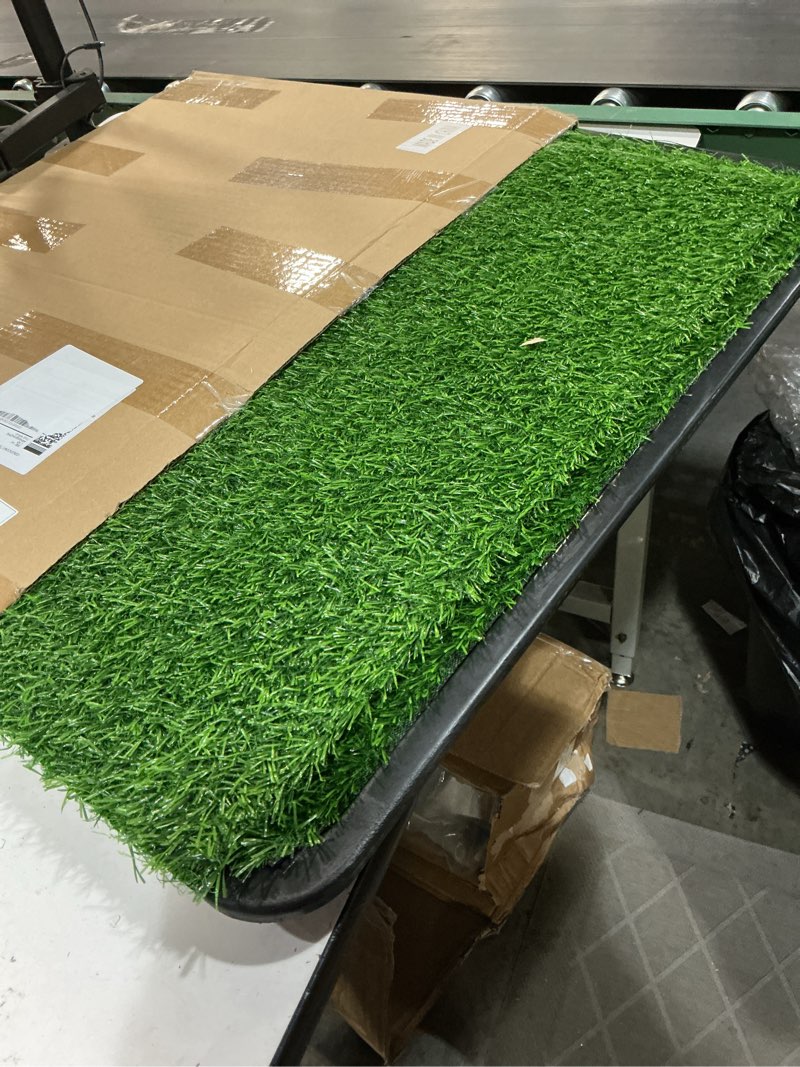 Condition photo showing Good Condition for ondware dog grass pad with tray,35x23in dogs potty tray with 2-pack upgraded replacement artificial grass,dog litter box for pet training,indoor portable pottys pet toilet