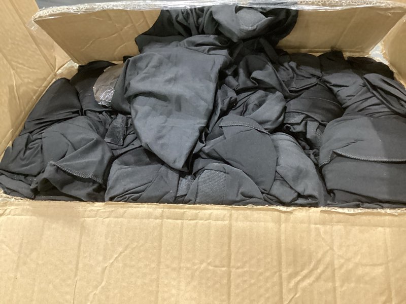 Condition photo showing As Is for 100 pack black stretch polyester spandex chair covers universal washable removable chair slipcovers protector for wedding banquet events party dining decoration black 100