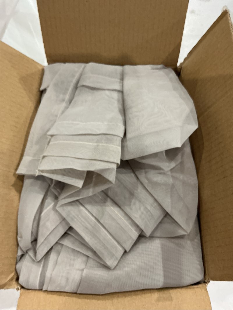 Condition photo showing Good Condition for holidayideas all weather outdoor patio curtains 6 pcs linen look rod pocket sheer outdoor curtains for porch, balcony, gazebo, pergolas,cabana,cloud grey, 54x108 inch, 6 pcs cloud grey 54"w x 108"l (pack of 6)