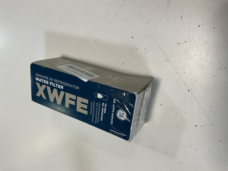 Condition photo showing New/Like New for ge xwfe refrigerator water filter, genuine replacement filter, certified to reduce lead, sulfur, and 50+ other impurities, replace every 6 months for best results, pack of 1