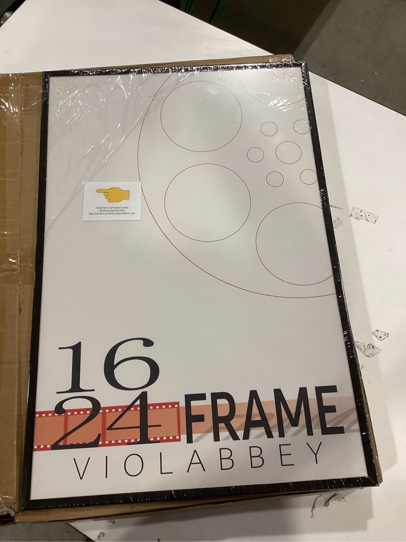 Condition photo showing Good Condition for VIOLABBEY 16x24 Poster Frame Set of 5, 16x24 Frame Black for Wall Mounting Vertically or Horizontally, Gallery Wall Picture Frame Black 16X24