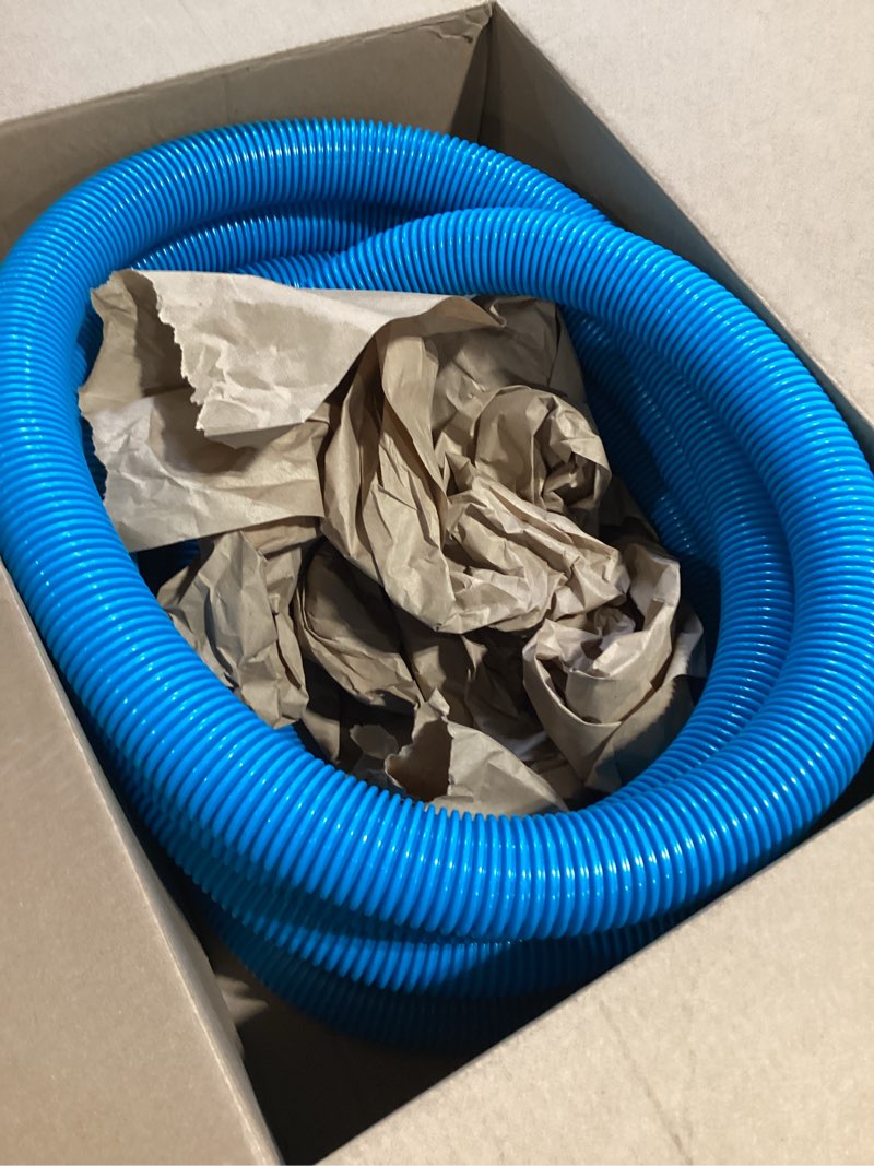 Condition photo showing As Is for intex 29083e spiral hose for pool filters, 1.5in x 25ft, one size, blue