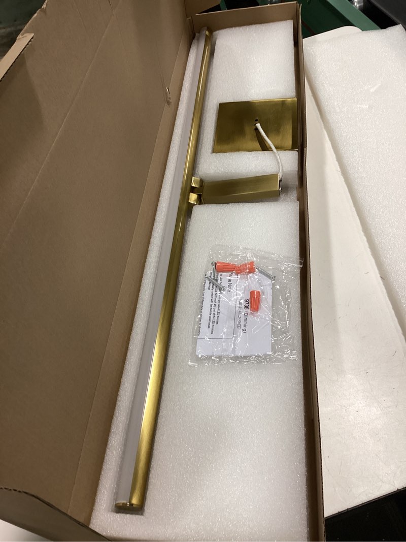 Condition photo showing Good Condition for 32 Inch LED Bathroom Vanity Light (3000K/4000K/6000K, Dimmable), Brass Modern Bathroom Light Fixture Over Mirror, Vanity Light Bar with Angle Adjustable Brass 32 inch