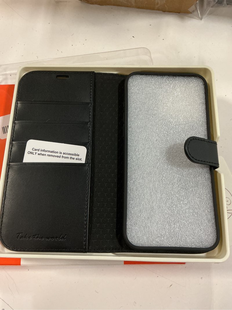 Condition photo showing Good Condition for TUCCH Case Wallet for iPhone 15 Pro Max, RFID Blocking 4 Card Holder Kickstand Shockproof TPU Inner Case, PU Leather Magnetic Flip Folio Cover, Black