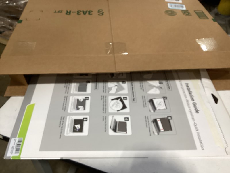Condition photo showing Good Condition for 2-pack 27 inch privacy screen for computer monitor 16:9 aspect ratio, anti glare blue light blocking shield, removable eye protector filter - w x h: 23 9/16" x 13 1/4" (598mm x 337mm)