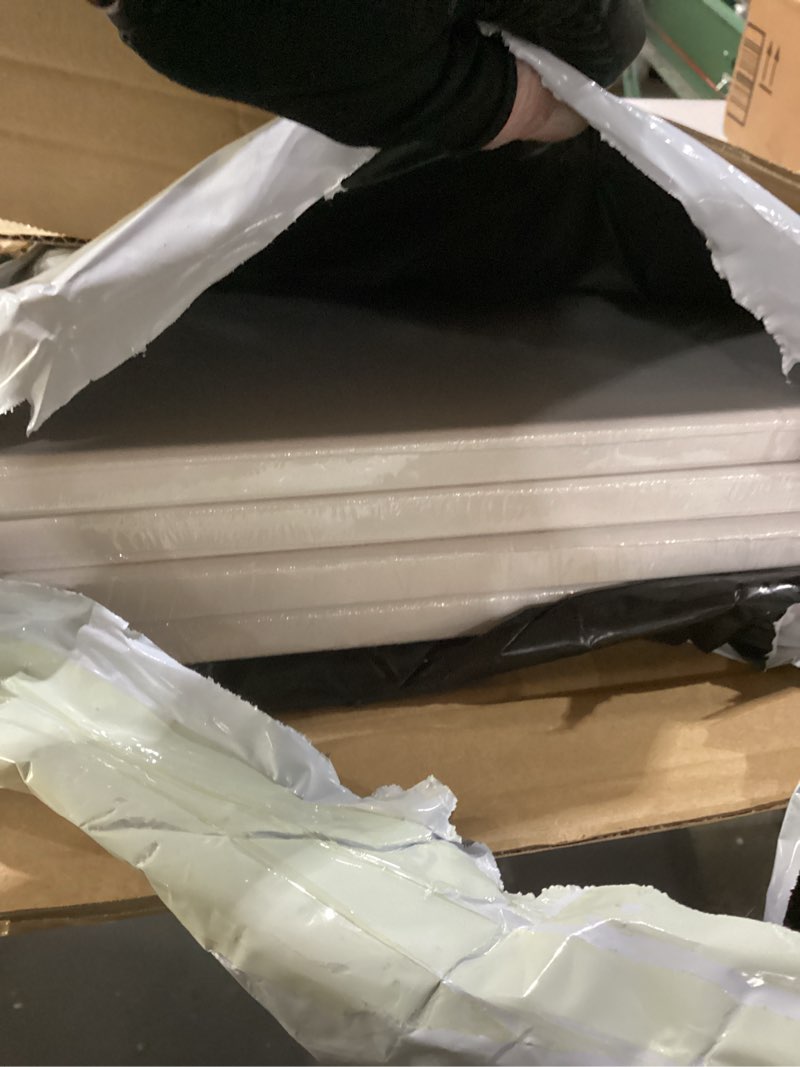 Condition photo showing As Is for one has damage  patikil stretched canvas, 4 pcs 18\" x 12\" rectangle canvas for painting blank primed canvas cotton canvas panels for acrylics oil watercolor paints, white 18\" x 12\" 4