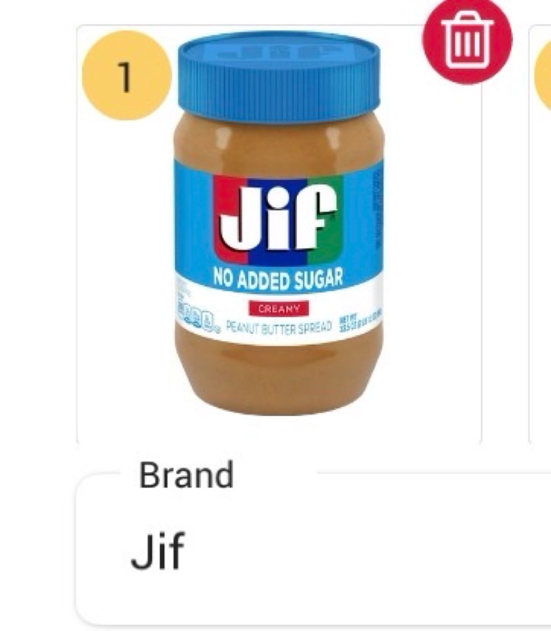 Jif No Added Sugar Creamy Peanut Butter Spread  33.5 oz. - Smooth  Creamy Texture  No Stir Peanut Butter Spread ( total pack of 8) ( BB:Nov 08/25)