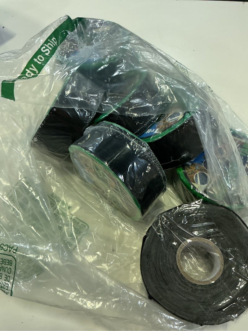 Condition photo showing Good Condition for joist tape for decking, 2\" x 50' butyl deck tape waterproof seal and weather resistance self-adhesive flashing tape,anti-corrosion for wood joists and beams-black (8 roll)