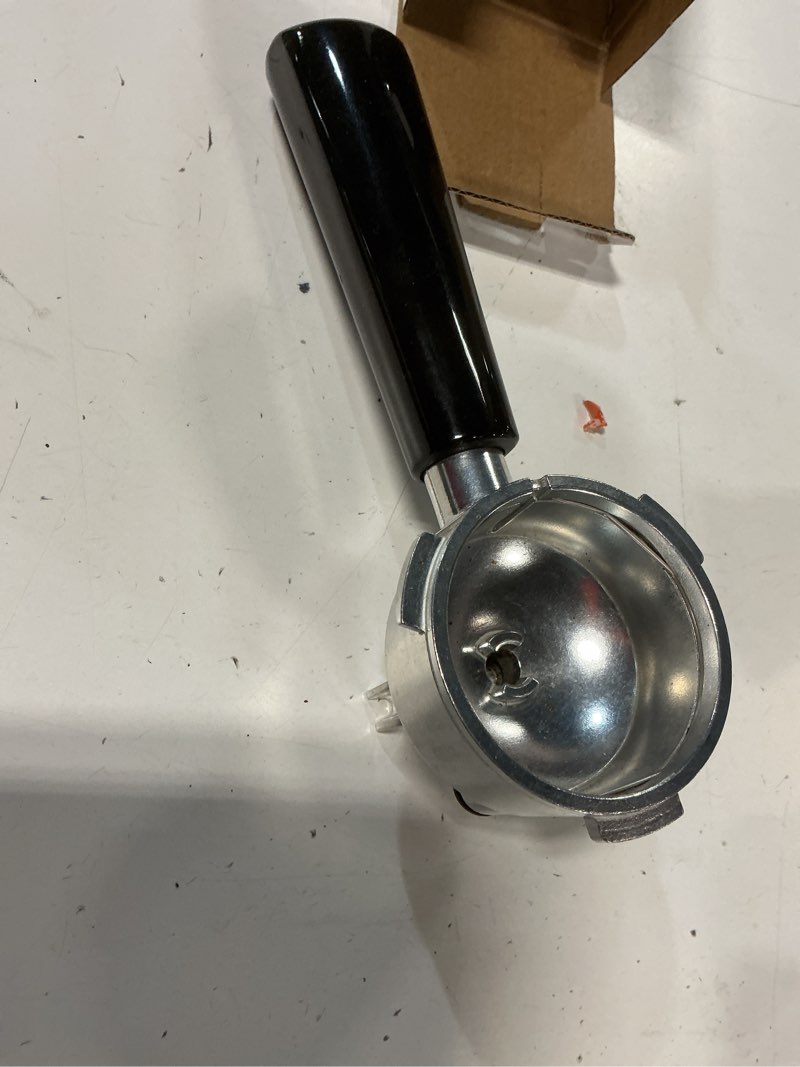 Condition photo showing As Is for casabrews 58mm 3-ears portafilter with double spouts, aluminum coffee filter holder fits ultra and 4700gense espresso machines