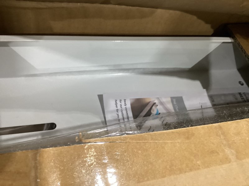 Condition photo showing Good Condition for 21'' Deep Pull Out Cabinet Organizer Adhesive, 10-Inch Wide Sturdy Carbon Steel Cabinet Drawers Slide Out, Pantry Storage Shelves for Kitchen, Bathroom and Living Room White (1 Pack) 10" Wide-21"Deep