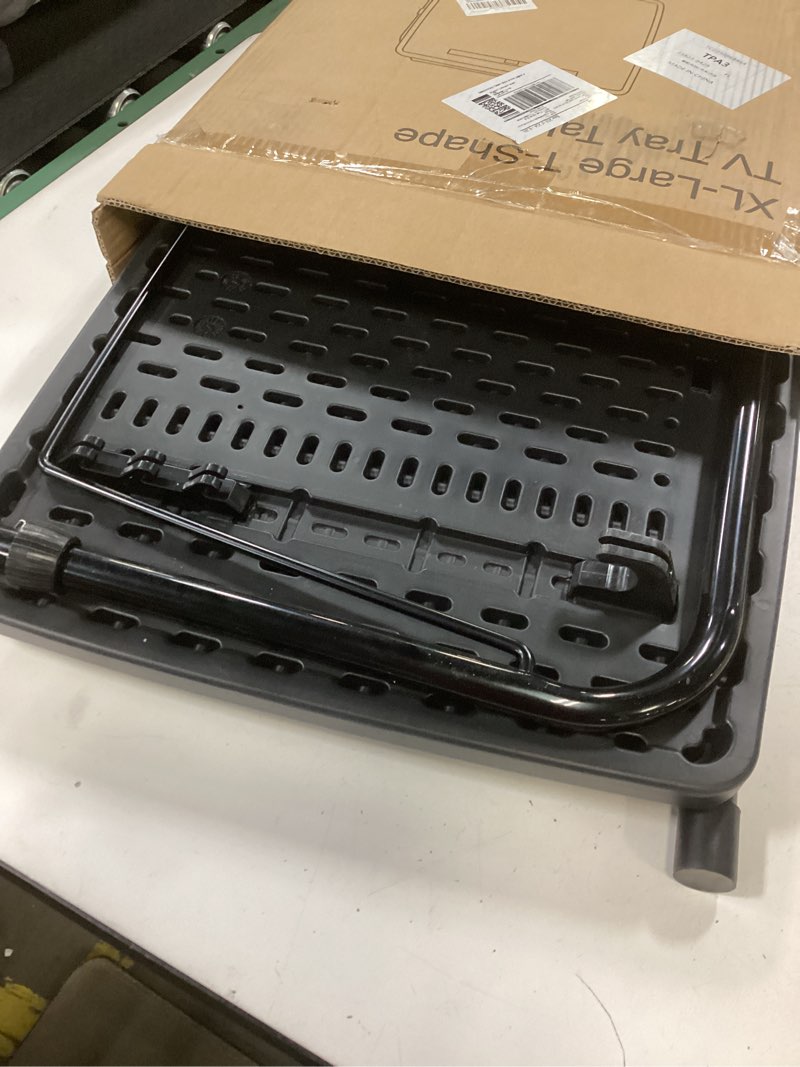 Condition photo showing Good Condition for XL Adjustable Folding TV Tray Table, Larger TV Dinner HDPE Plastic Tray Table for for Eating, Adjustable Folding Laptop Table, Tray Table for Laptop, Eating, Drawing, Snacks, etc, Black