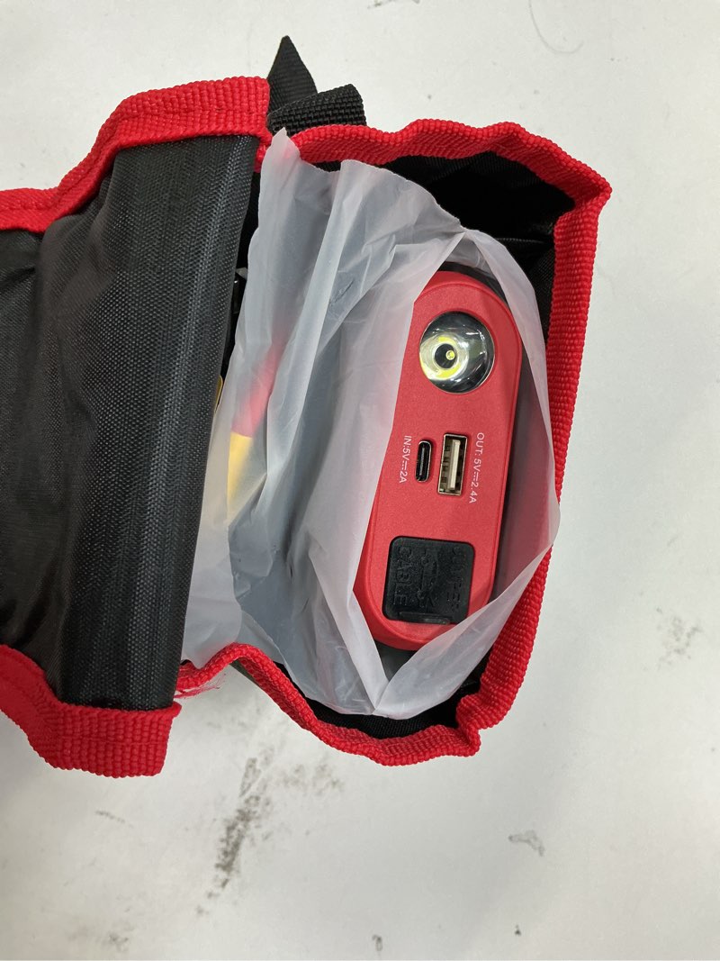 Condition photo showing Good Condition for GREPRO Car Battery Jump Starter, 3000A Battery Jumper Starter Portable for Up to 10L Gas or 8.0L Diesel Engines, 12V Jumper Box for Car with LCD Display, 3 Modes Flashlight red