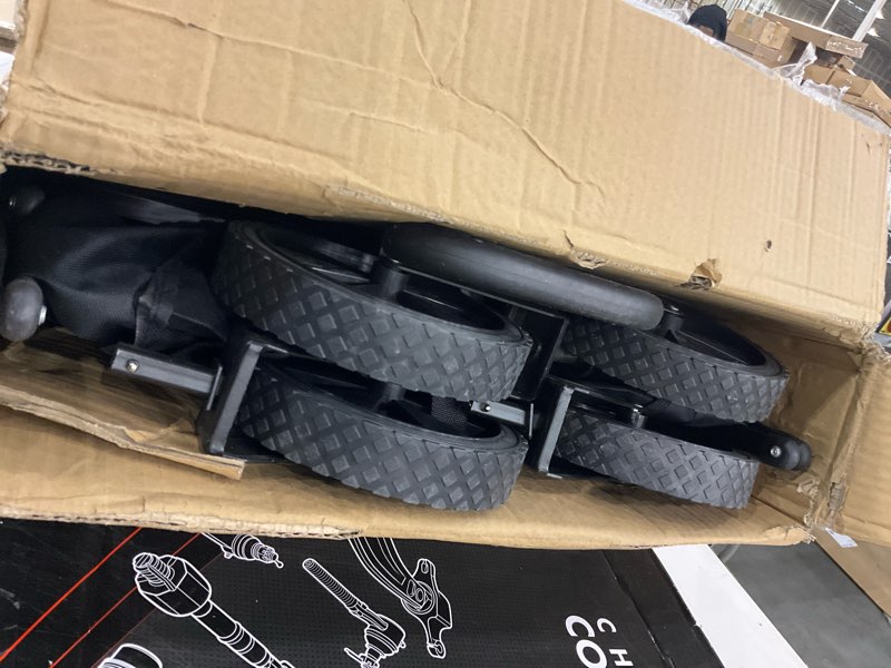 Condition photo showing As Is for Wagons Carts Foldable, Collapsible Wagon with All-Terrain Wheels 420lbs Weight Capacity Heavy Duty Utility Wagon with Drink Holders for Beach, Garden, Camping, Shopping Groceries, Sports 200L