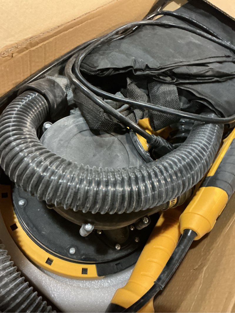 Condition photo showing As Is for drywall sander tool, kuperia 8.5 amp popcorn ceiling removal tool with 7 variable speed 800-1800rpm,