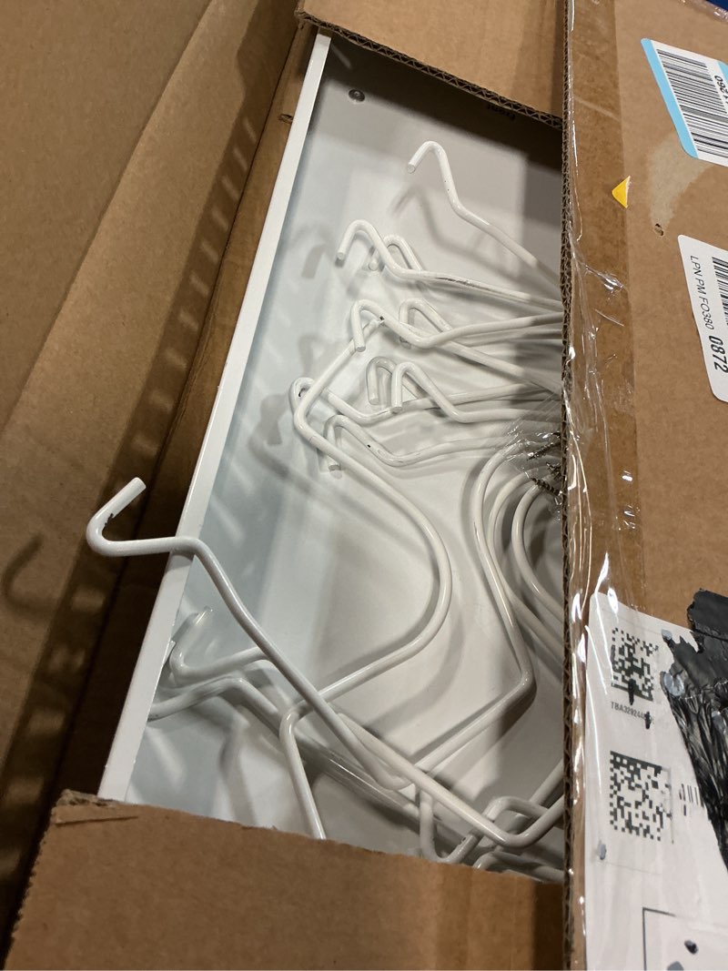 Condition photo showing Good Condition for pots and pans organizer under cabinet, pull out pots and pans organizer, expandable sliding lid holder and pan rack for pot lid, bakeware, dishes, 10 adjustable dividers 10 dividers-1 pcs white