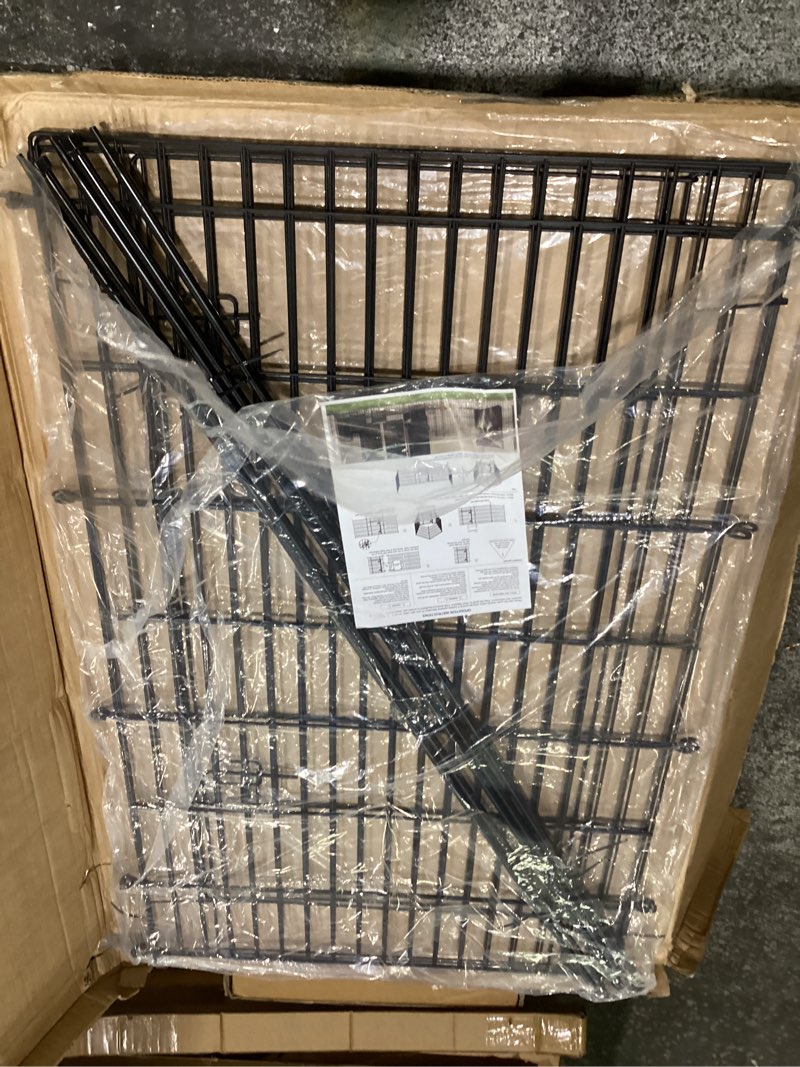 Condition photo showing New/Like New for 5 panels no dig garden fence with gate, 44in(h) × 11.8ft(l) decorative metal outdoor dog fence, rustproof pet fencing for yard, patio, flower bed -temporary fencing| easy to install 5 panels-44 in(h) x 11.8 ft(l) with gate