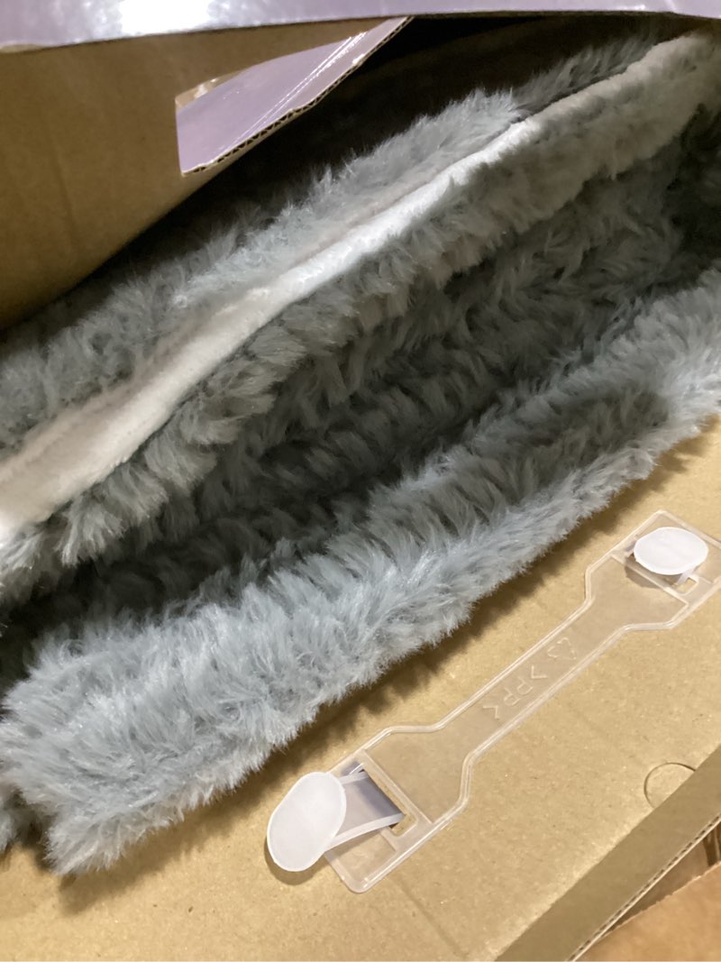 Condition photo showing As Is for Heated Blanket 50"x60" Electric Throw Blanket with 5 Heat Settings, 10H Auto-Off, Soft Wave Fleece for Couch, Bed & Office, ETL Certified Light Grey