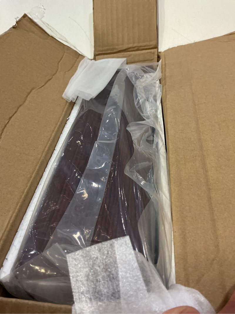 Condition photo showing New/Like New for americanflat small folded flag display case - fits folded 3x5' ceremonial flags (not for burial flag) - silhouette collection - display box for wall or tabletop - mahogany 3x5 memorial flag mahogany