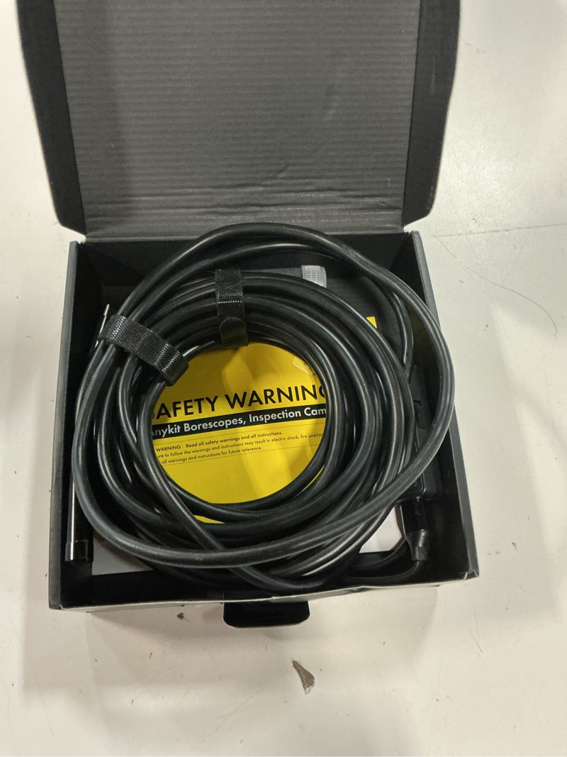 Condition photo showing Good Condition for anykit endoscope camera with light, 1920p hd borescope with 8 adjustable led lights, semi-rigid snake camera with light, ip67 waterproof inspection cam for iphone & android, 16.5 ft single lens 16.5ft