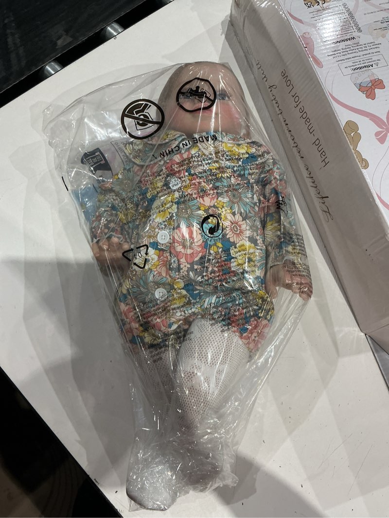 Condition photo showing Good Condition for icradle 26 inch big realistic reborn toddler girl doll handmade silicone soft vinyl limbs and cloth body baby doll that look real lifelike newborn baby dolls toy set for kids pippa 1