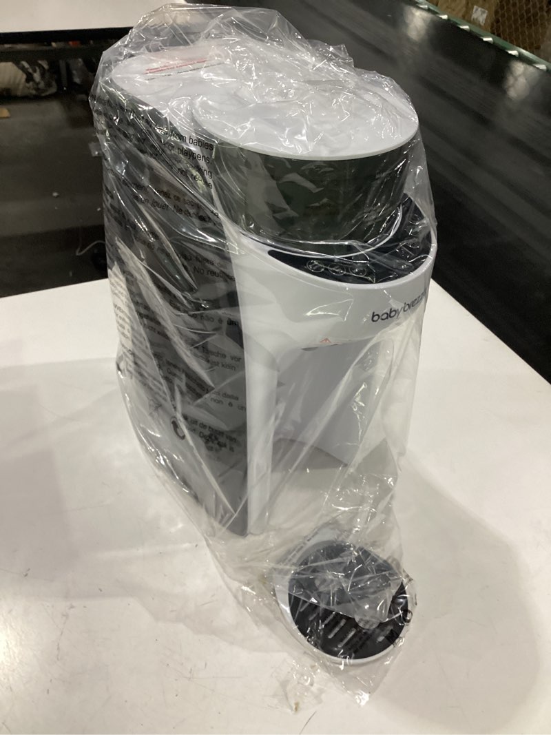 Condition photo showing New/Like New for baby brezza new and improved formula pro advanced formula dispenser machine - automatically mix a warm formula bottle instantly - easily make bottle with automatic powder blending, white formula pro advanced dispenser