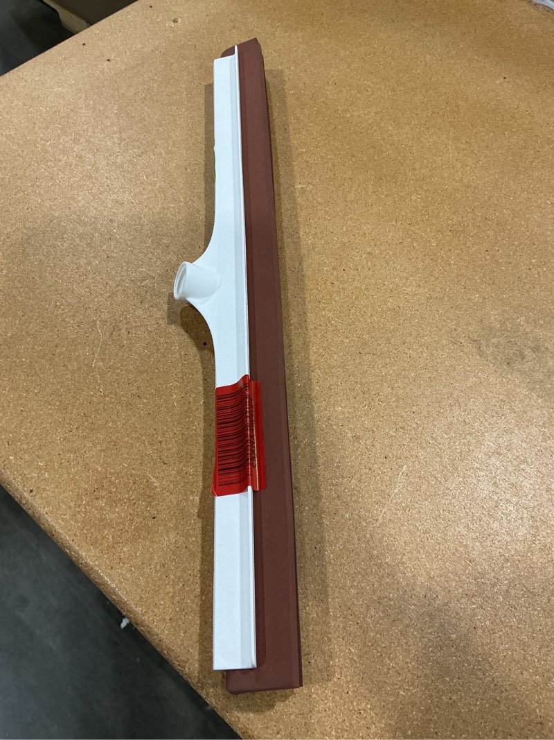 Condition photo showing As Is for carlisle foodservice products cfs 36692200 flo-pac soft double foam rubber floor squeegee with plastic frame, 22" length, red