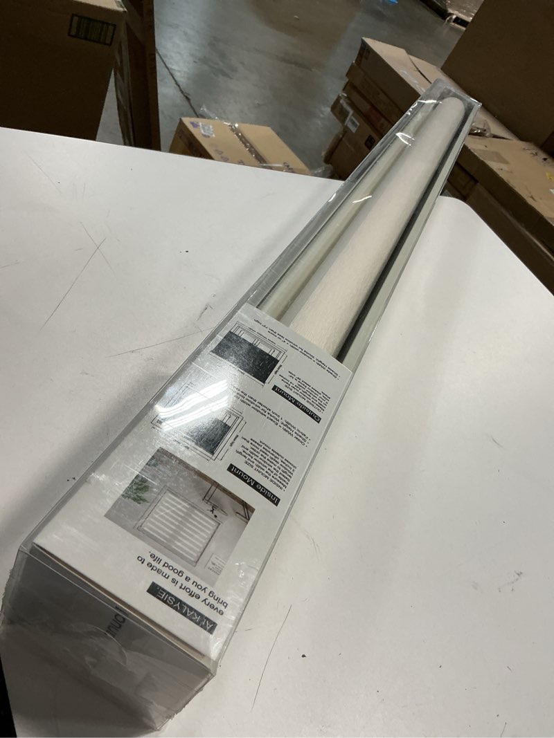 Condition photo showing New/Like New for cordless zebra blinds for windows, free-stop pull down roller window shades with valance, light filtering dual layers sheer shades for home and office, beige, 42\" w x 72\" h a. beige ( cordless ) 42\"w x 72\"h