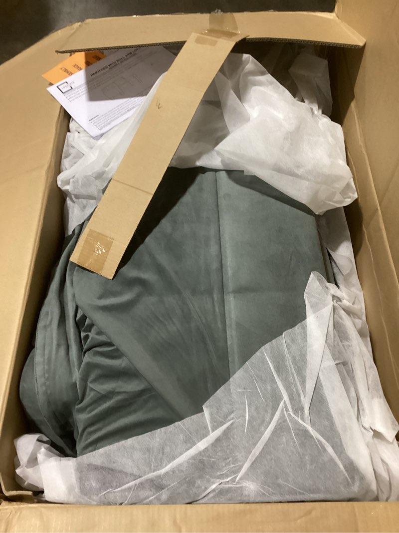 Condition photo showing As Is for Lifestyle Solutions Harrington Loveseat, Dark Grey Loveseat Dark Grey