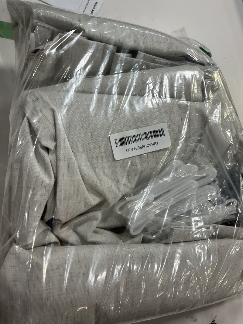 Condition photo showing New/Like New for blackout memory trained pinch pleated bedroom curtains 94 inches long, cream thick natural linen two layer heat blocking soundproof modern 94-96 inch length windows drapes for living room 2 panels set cream 40"w x 94"l (pack of 2)