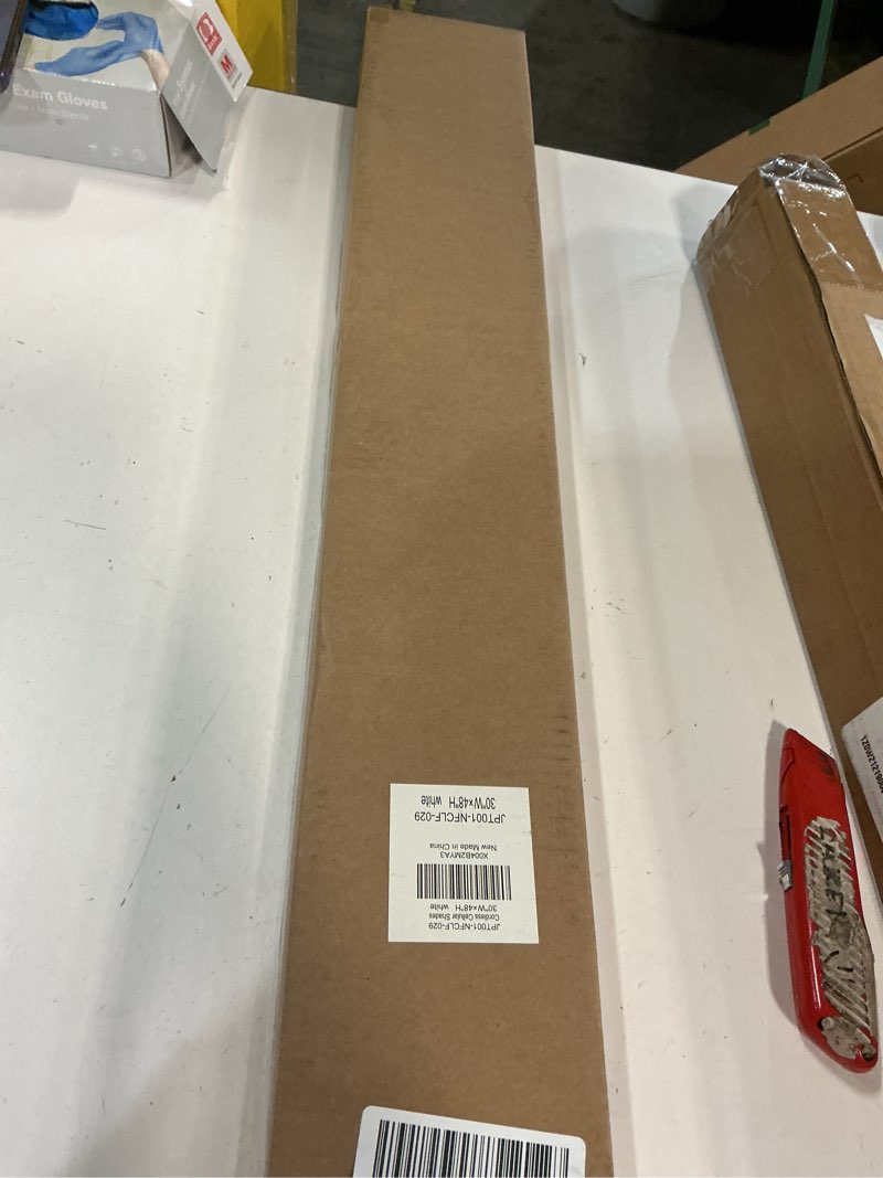 Condition photo showing New/Like New for lazblinds no tools no drill cordless cellular shades, light filtering honeycomb shades for home, thermal insulation blinds for windows, 30" w x 48" h, white light filtering-white 30" w x 48" h